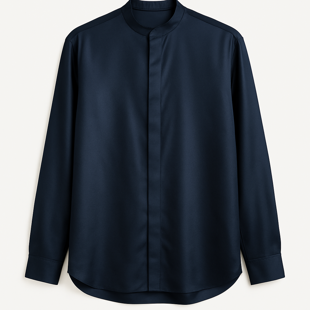 Silk Mandarin Shirt - Tyvior Shirts